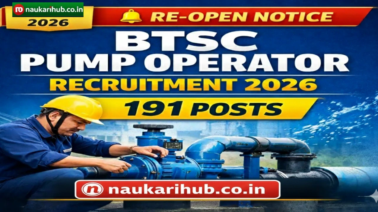 BTSC Pump Operator Recruitment 2026