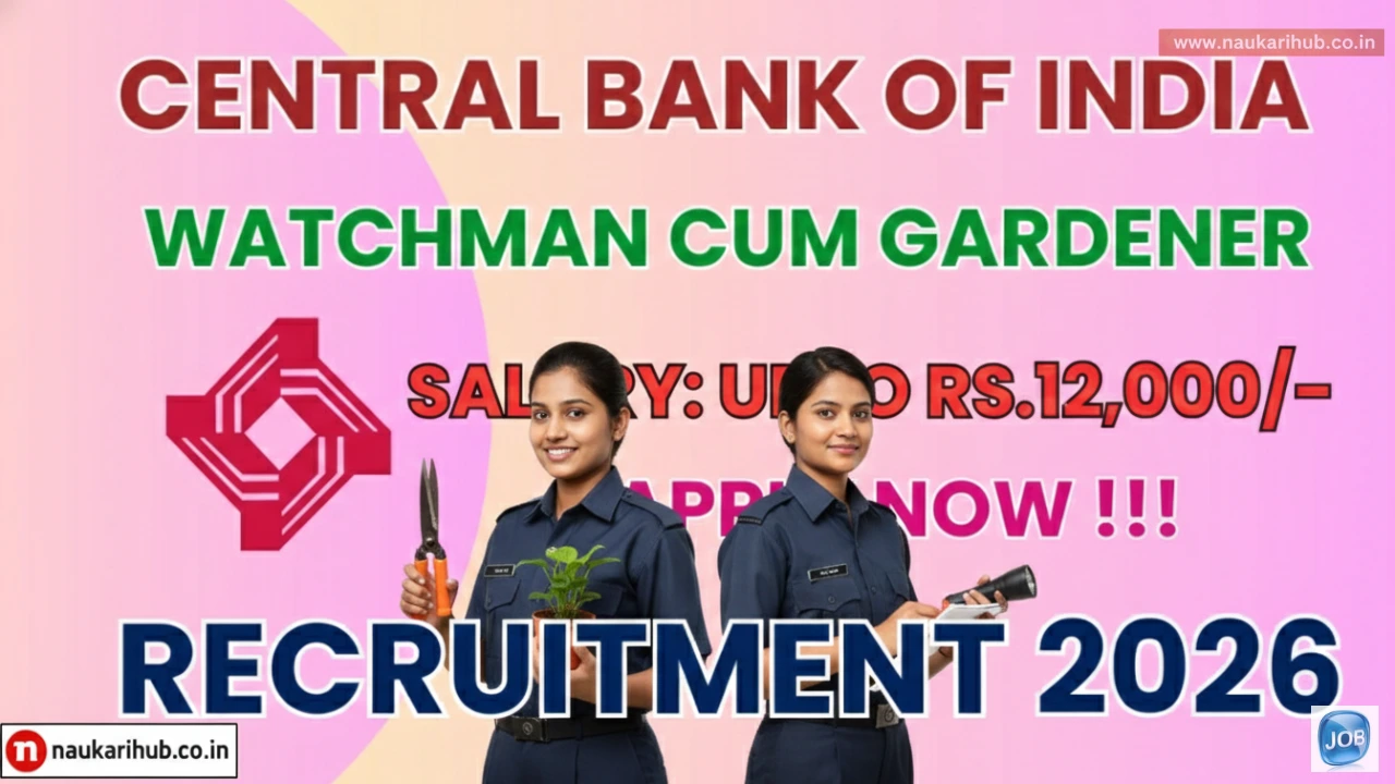 Central Bank of India Watchman cum Gardener Recruitment 2026